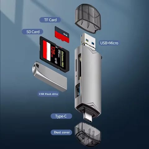 Portable 2 in 1 OTG Card Reader Type C